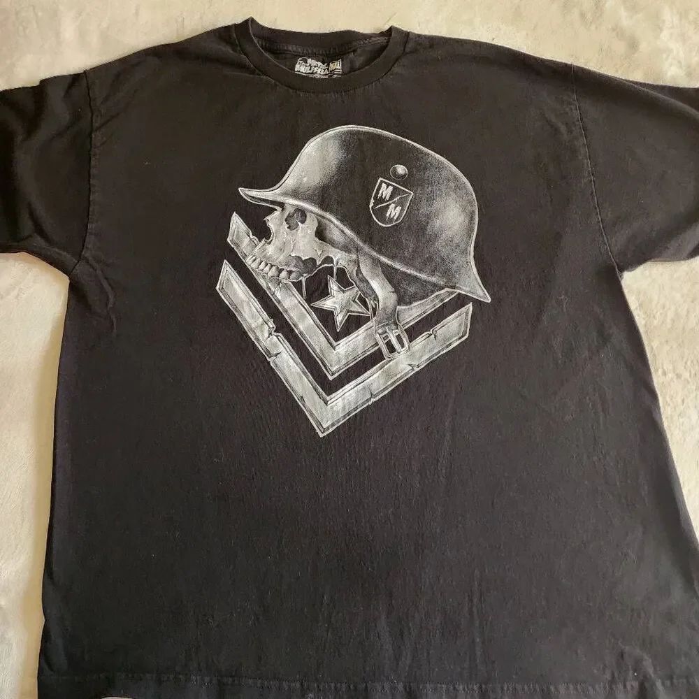 Metal Mulisha Black Skull Graphic Tshirt Size XXL